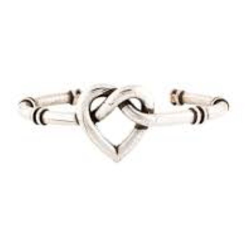 Brand new Saint Laurent Silver Heart Knot Bracelet comes with box